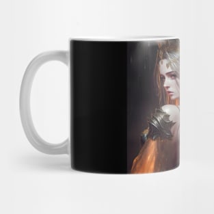 Beautiful Portrait Woman Queen Concept Art Realistic Mug